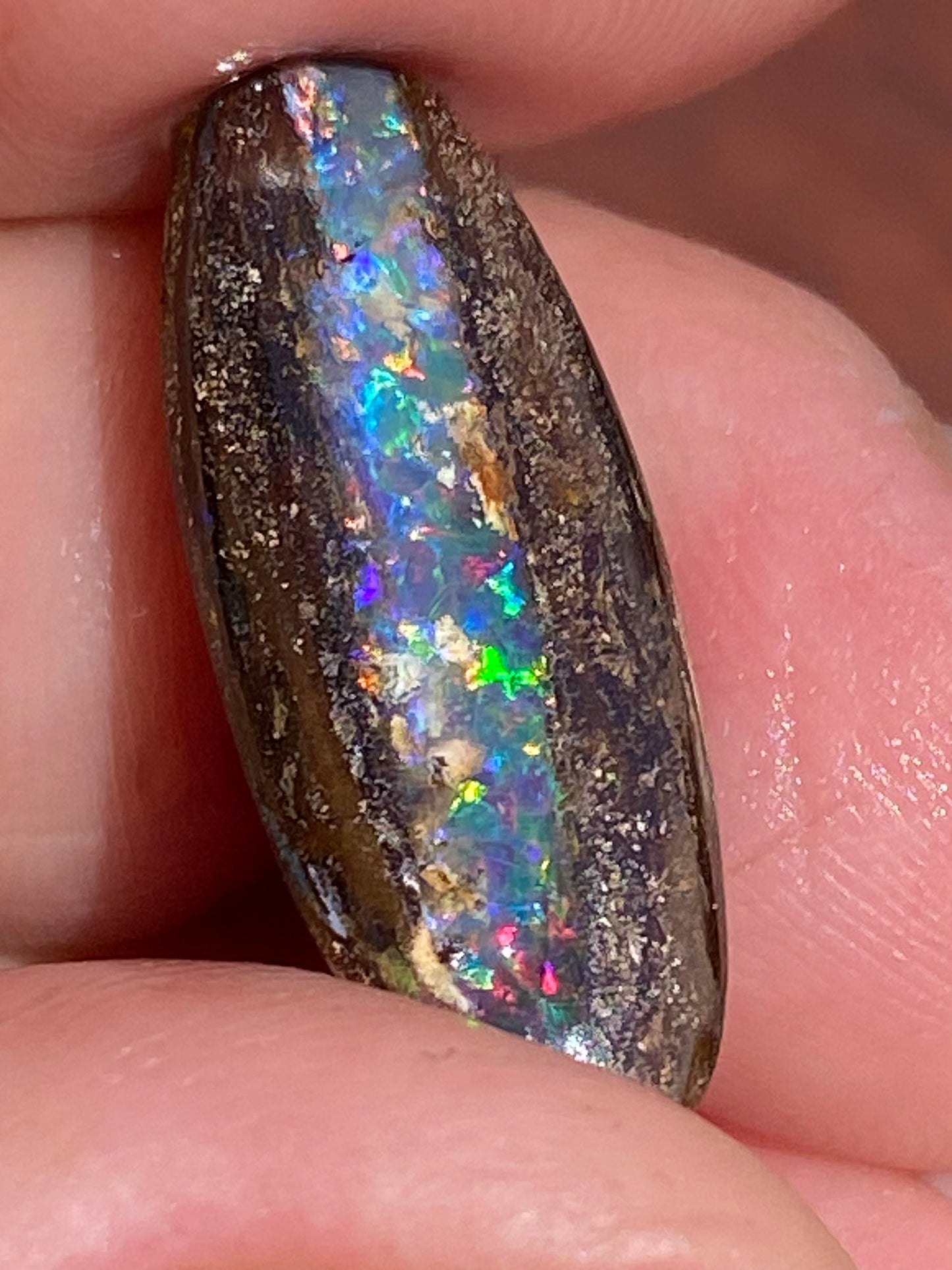 Australian Boulder Opal – 8.34ct Multicolour with Red Flash