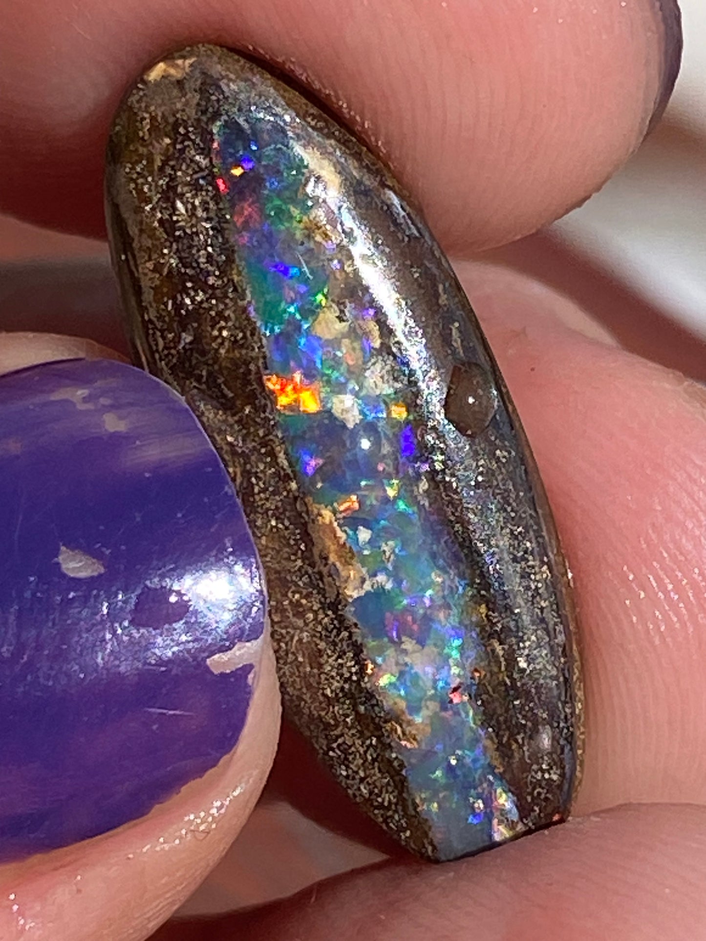 Australian Boulder Opal – 8.34ct Multicolour with Red Flash