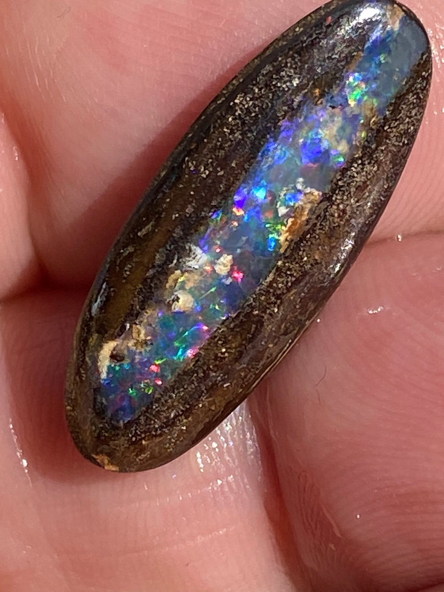 Australian Boulder Opal – 8.34ct Multicolour with Red Flash