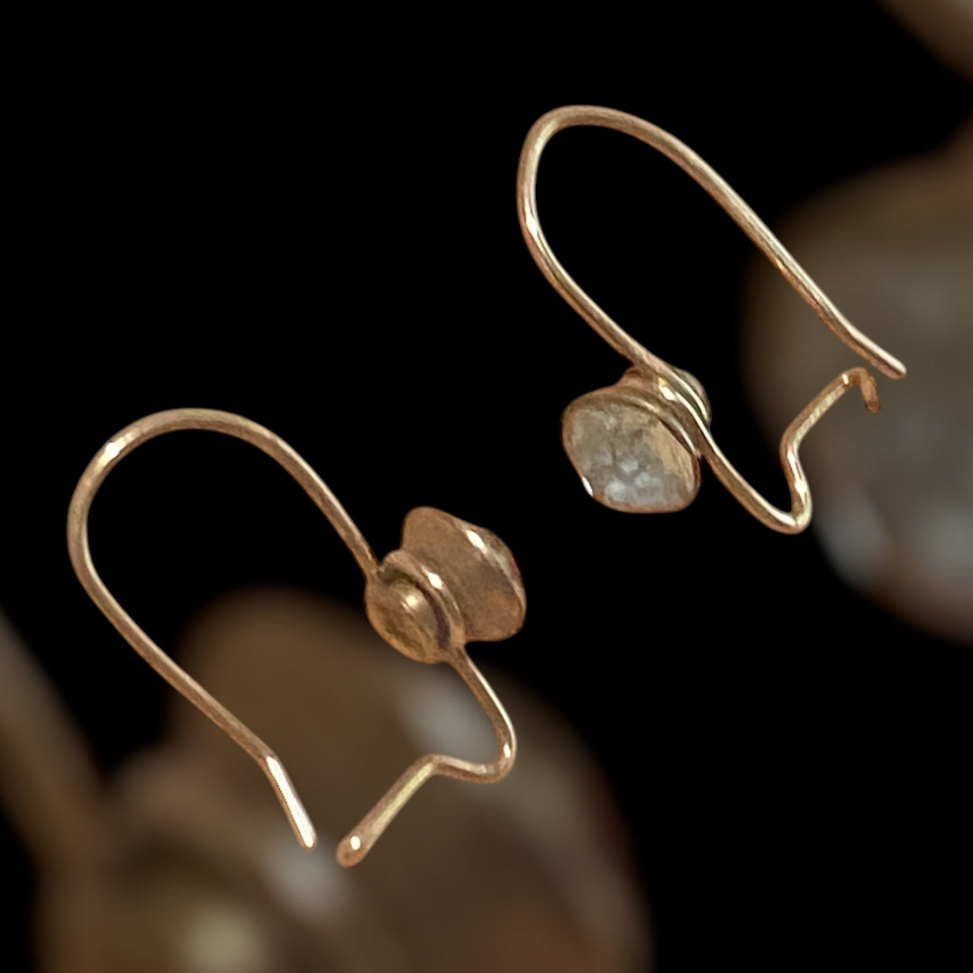 Vintage Rhinestone Gold-tone Earrings