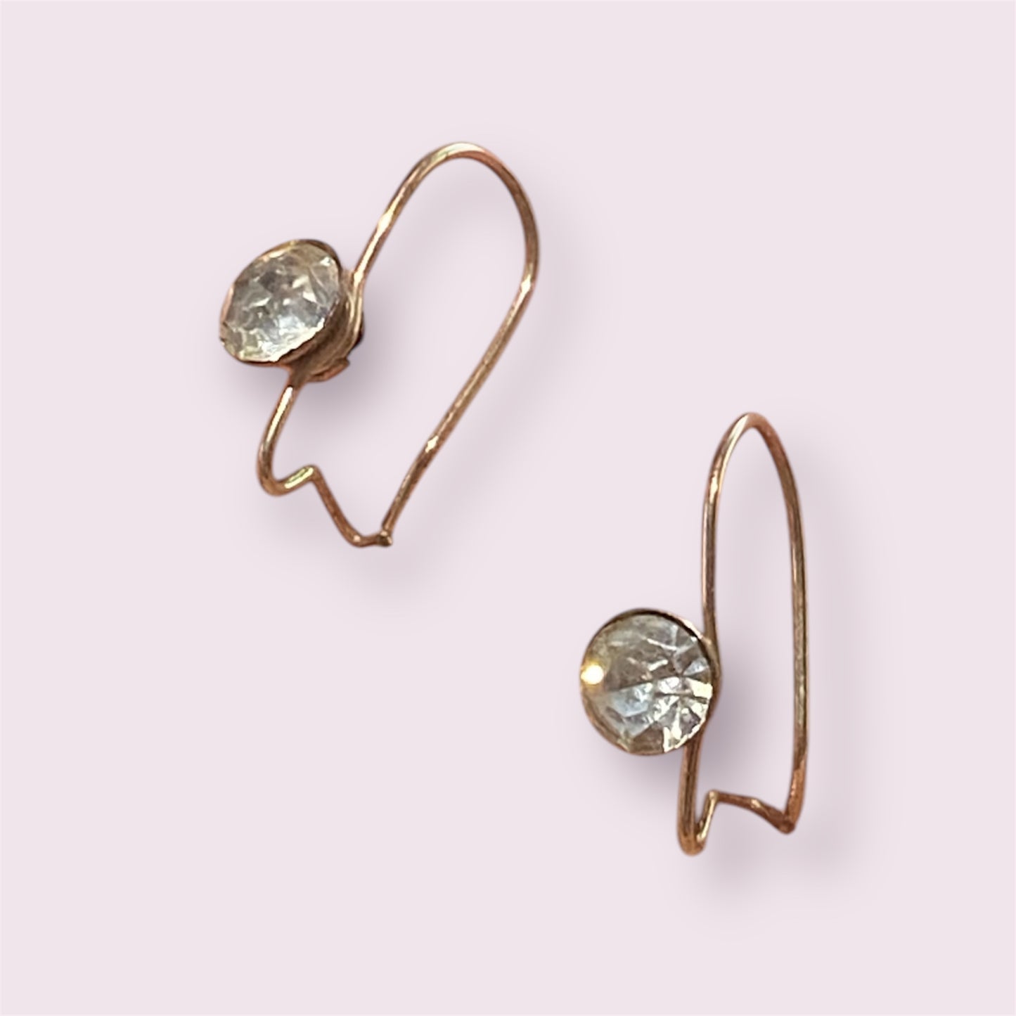 Vintage Rhinestone Gold-tone Earrings