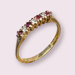 Vintage 14k Gold Ruby and Diamond Ring