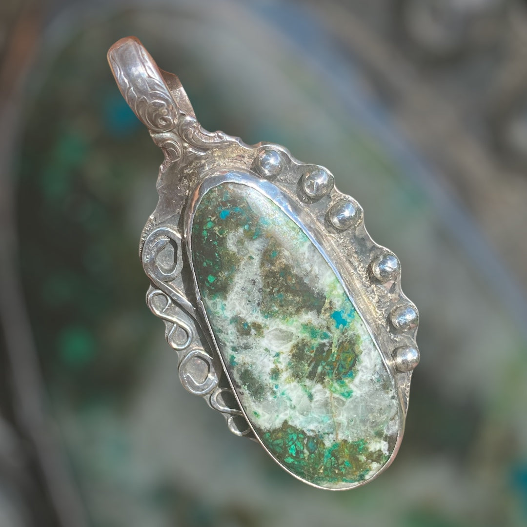 Handmade Chrysocolla Gemstone Pendant