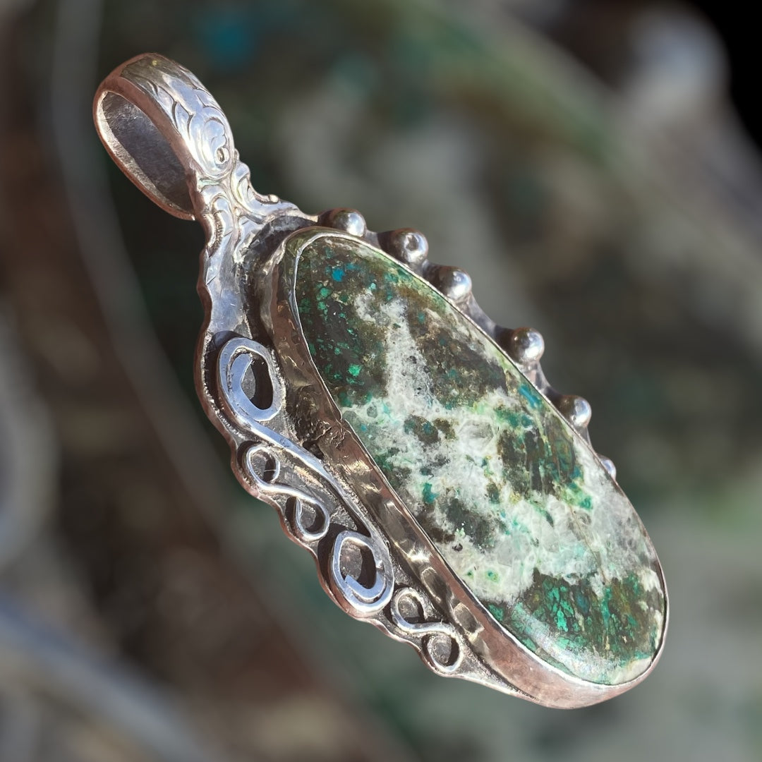 Handmade Chrysocolla Gemstone Pendant