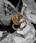 Qld Boulder Cats Eye Opal Ring