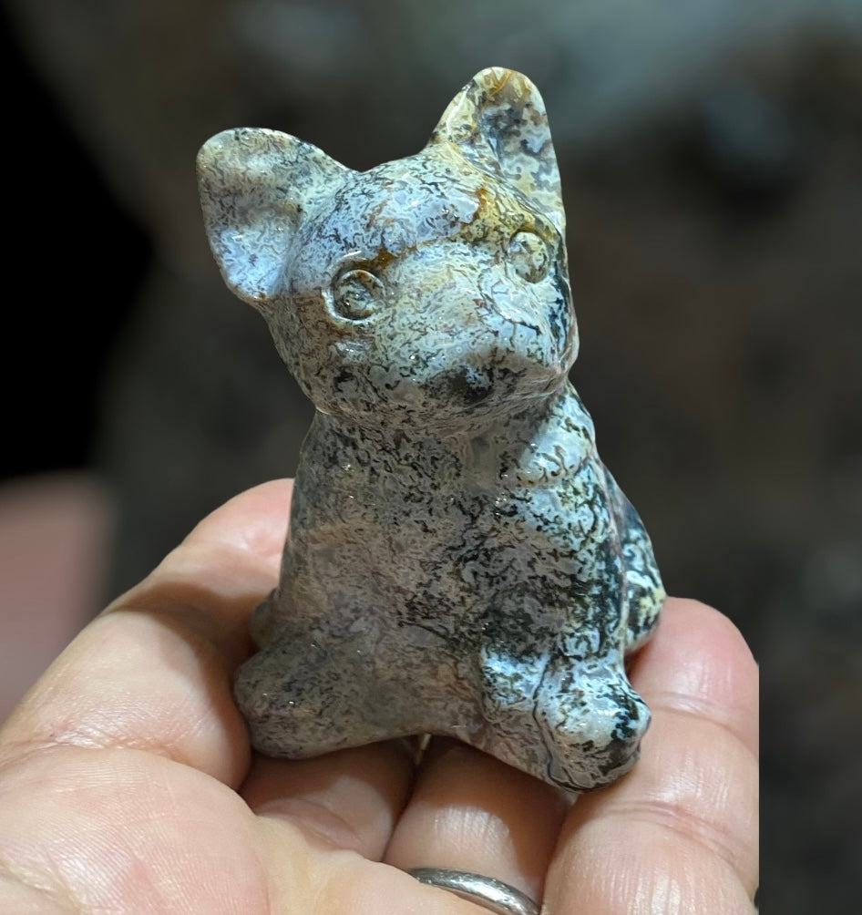 French Bulldog Carvings Figurines