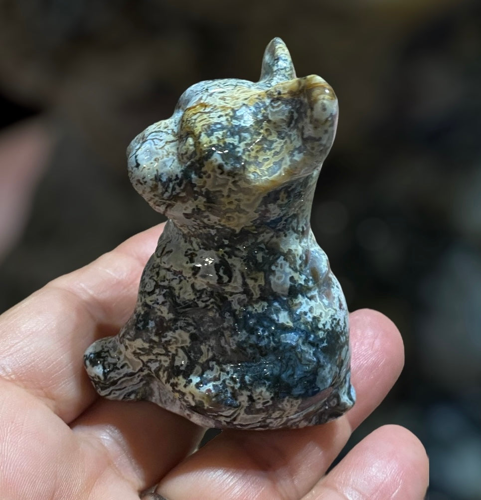 French Bulldog Carvings Figurines