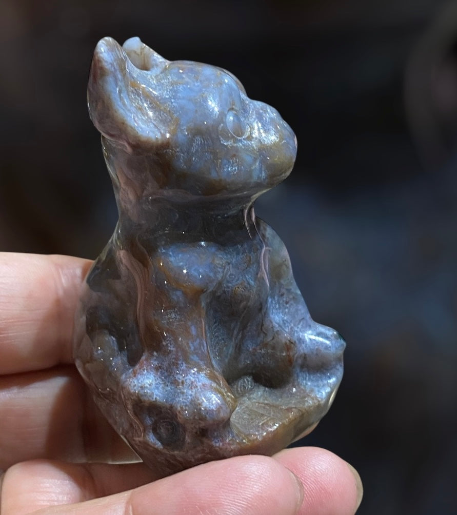 French Bulldog Carvings Figurines