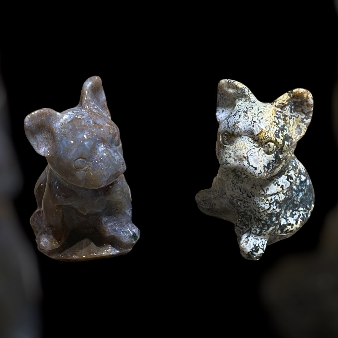 French Bulldog Carvings Figurines