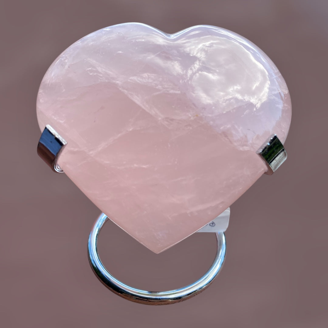 Rose Quartz Heart Carving
