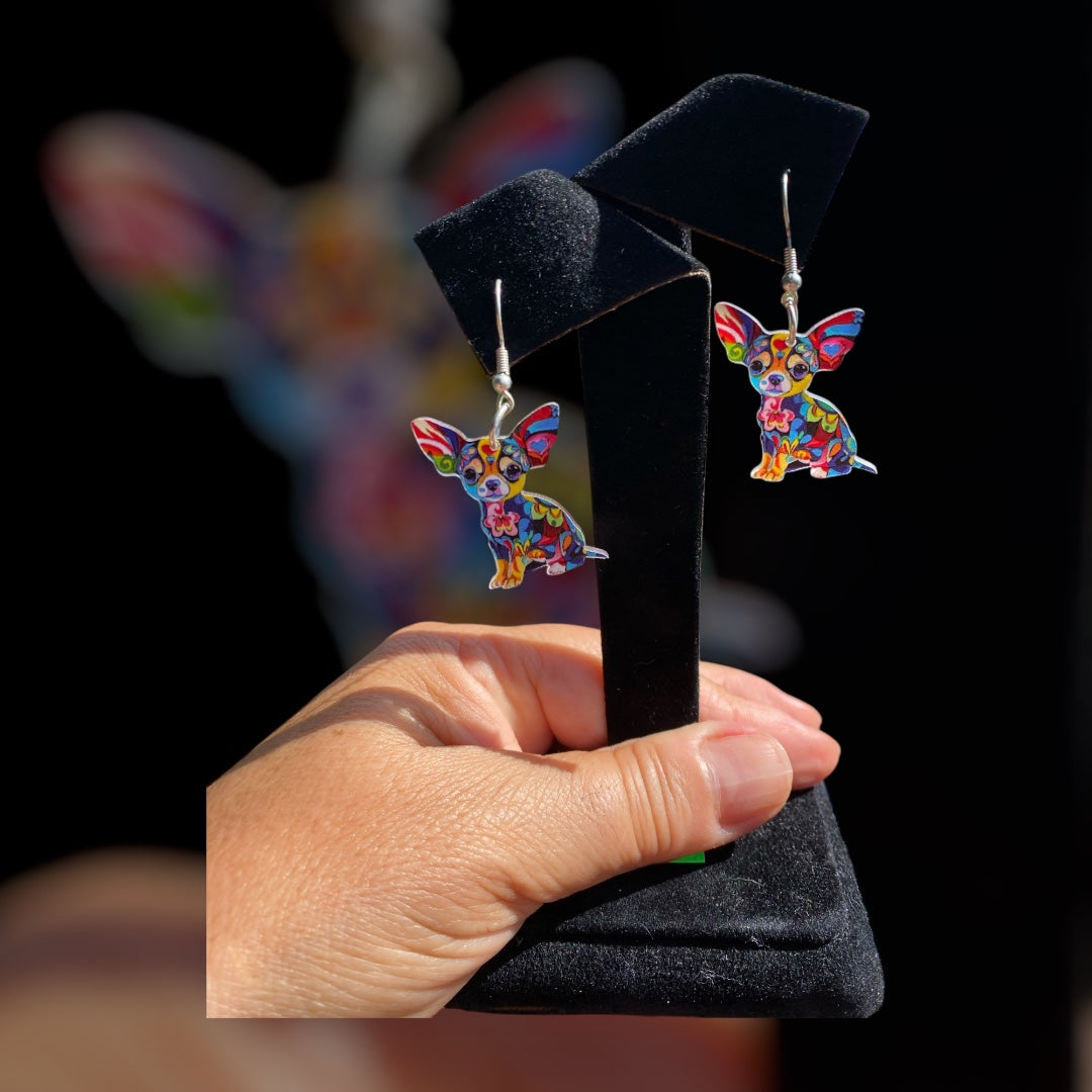 Handcrafted Chihuahua Earrings