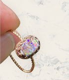 Handmade Qld Boulder Opal 14k Gold filled Ring