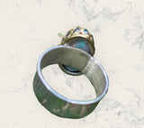 Handmade Lightning Ridge Oval Opal Ring