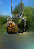 Handmade Yowah Opal & Australian Sapphire Pendant