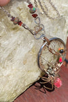 Handmade Ruby & Opal Spider Pendant