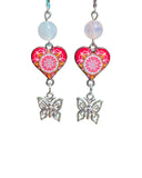 Handcrafted Earrings with Gemstone and Charms