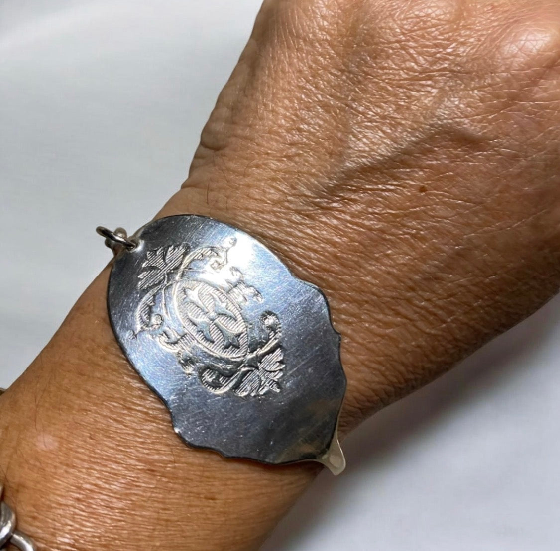 Vintage Sterling Silver Spoon Cuff Bracelet sold