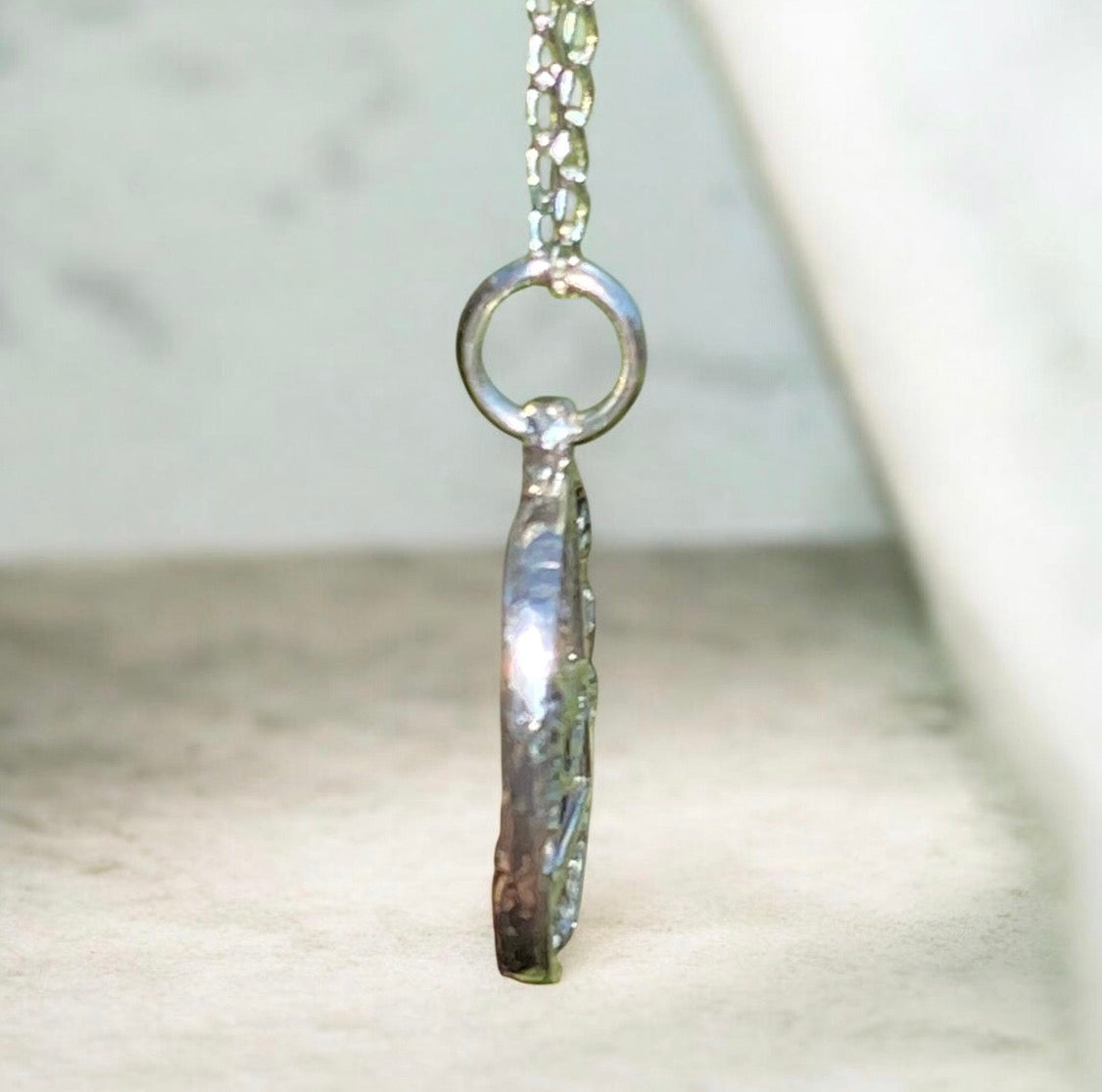 Handmade Sterling Silver All Seeing Eye Necklace – Sand Cast 925 Amulet Pendant