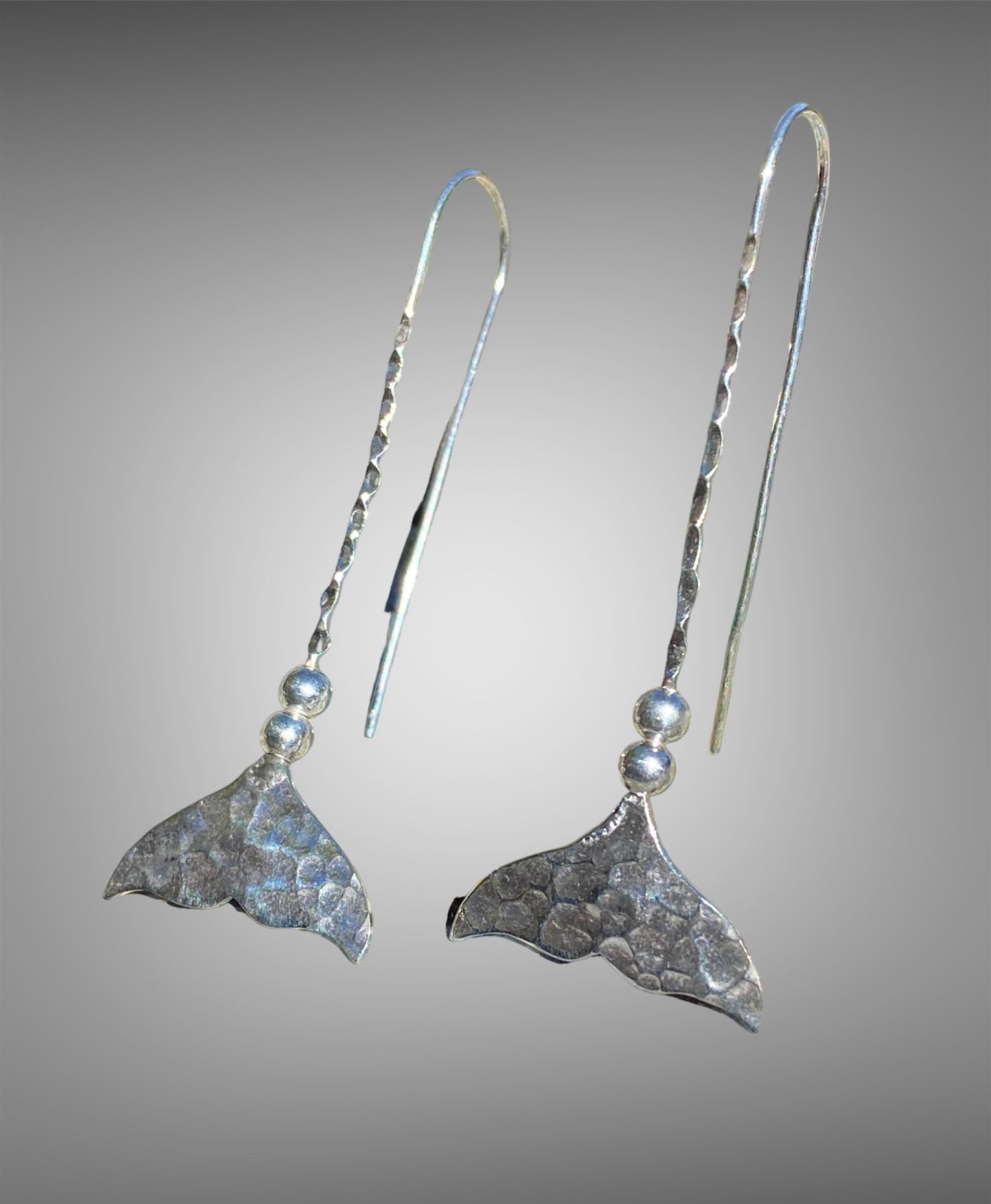 Whale tail Sterling Silver Earrings sold