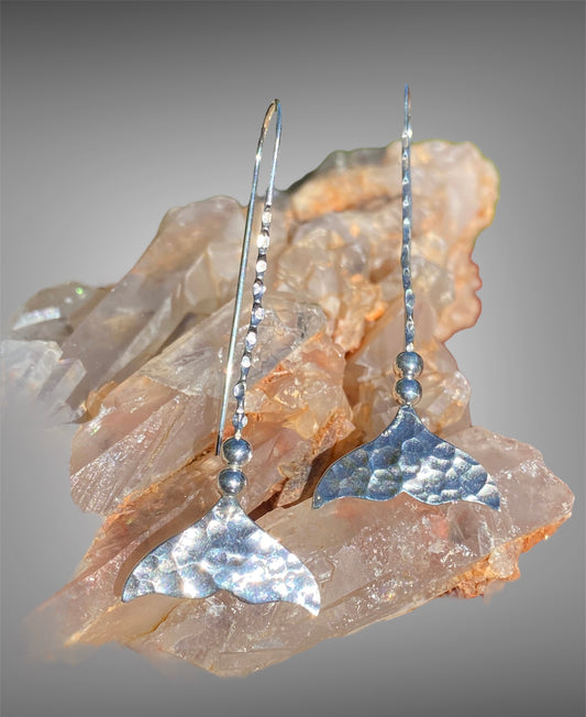 Whale tail Sterling Silver Earrings sold