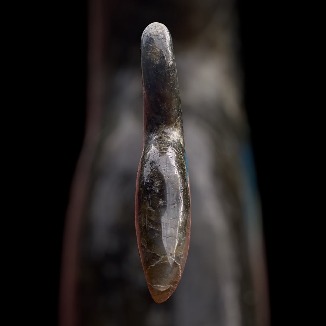 Labradorite Brontosaurus Figurine Carving