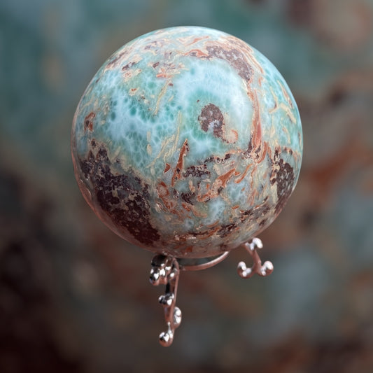 Natural Larimar Sphere Orb 460 Grams