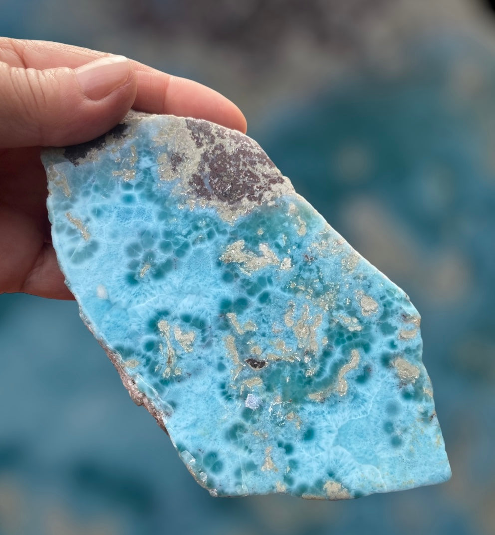 Natural Larimar Specimen 707 Grams