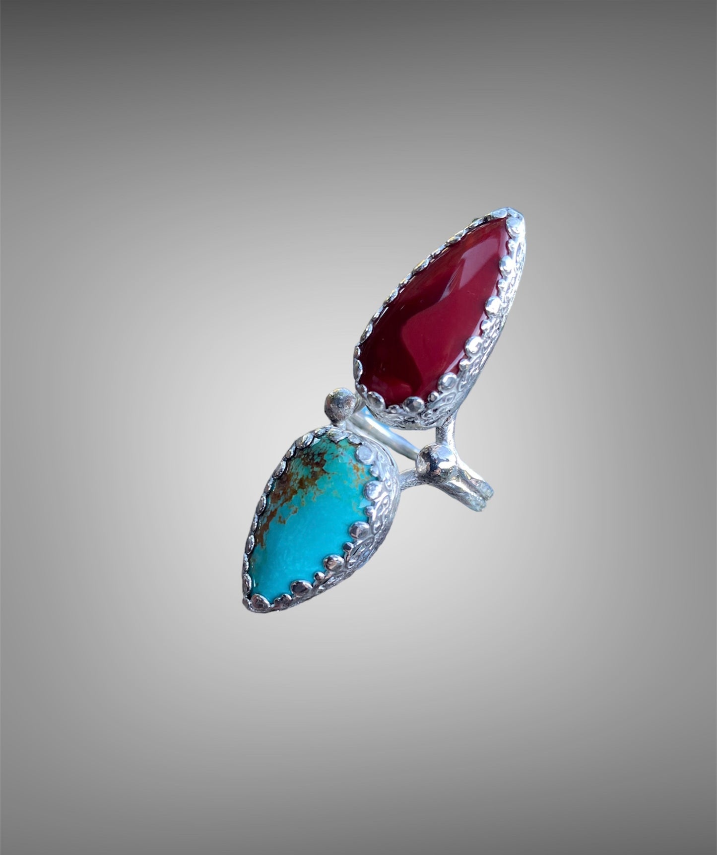 Rosarita and Kingman Turquoise Talon Ring