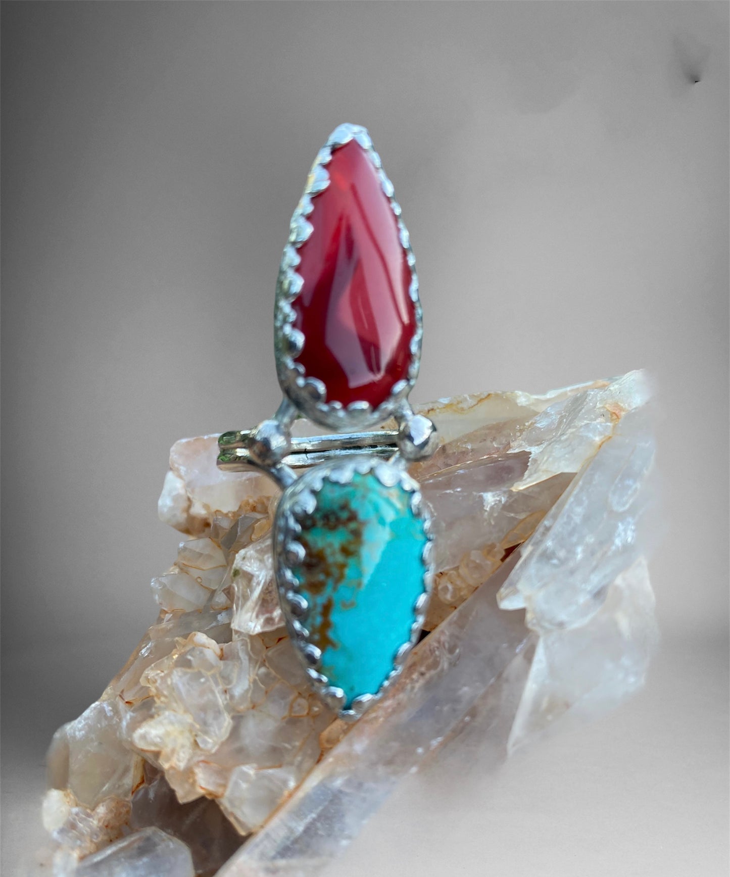 Rosarita and Kingman Turquoise Talon Ring