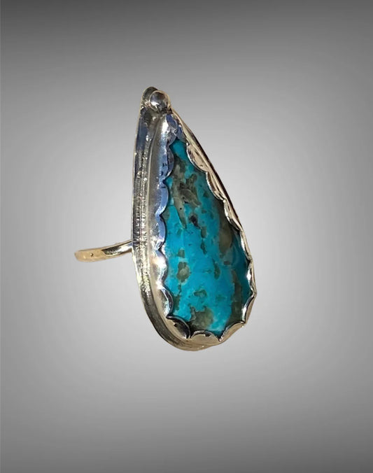 Handmade Kingman Turquoise Ring