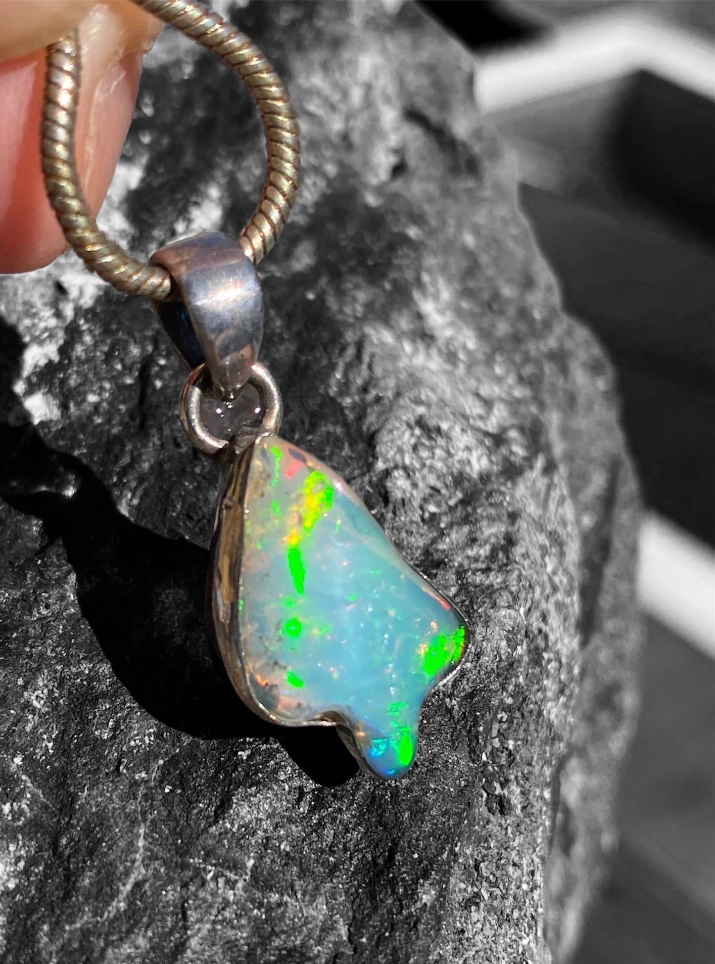 Gorgeous Estate Multi Play of Colour Opal Pendant