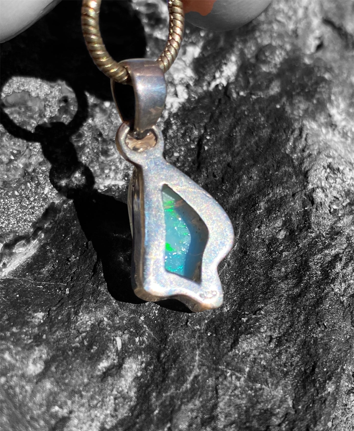 Gorgeous Estate Multi Play of Colour Opal Pendant
