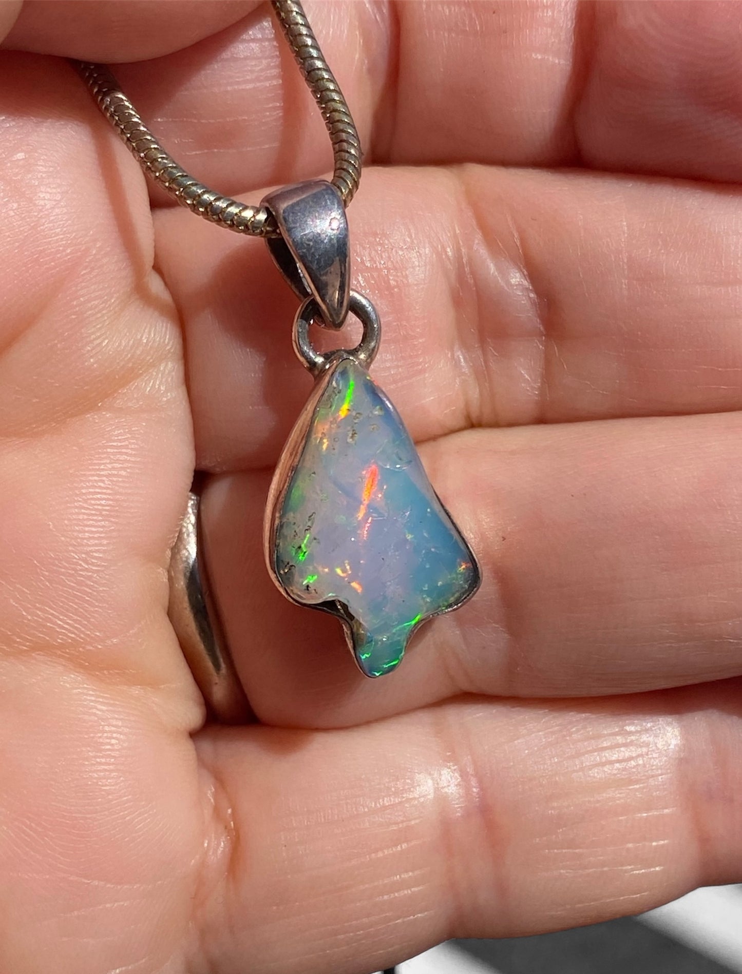 Gorgeous Estate Multi Play of Colour Opal Pendant
