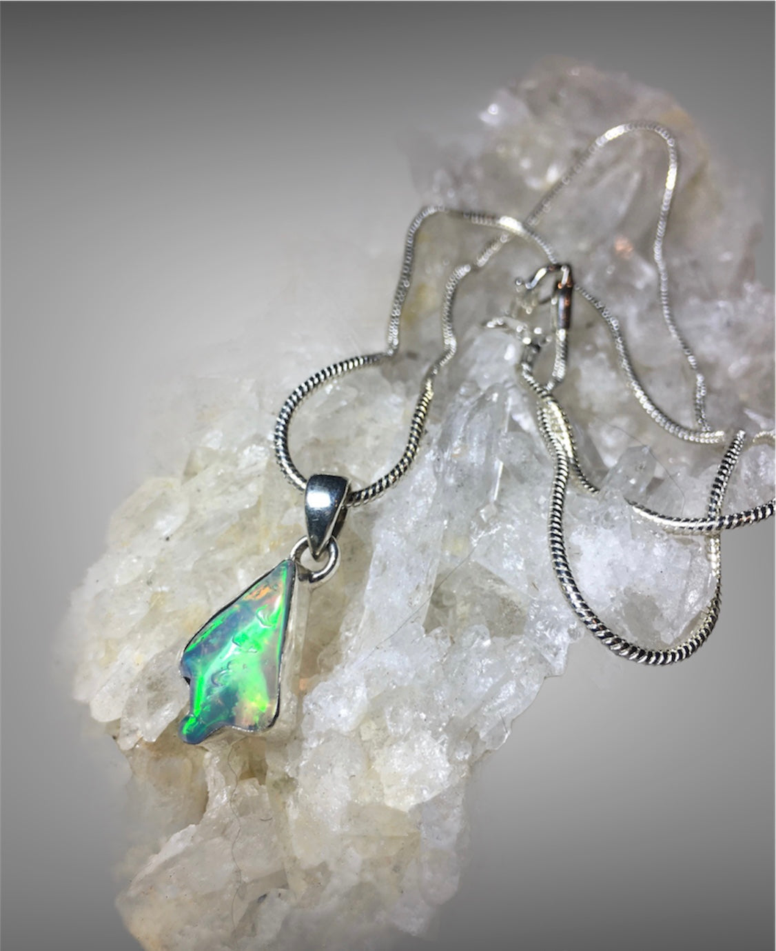 Gorgeous Estate Multi Play of Colour Opal Pendant