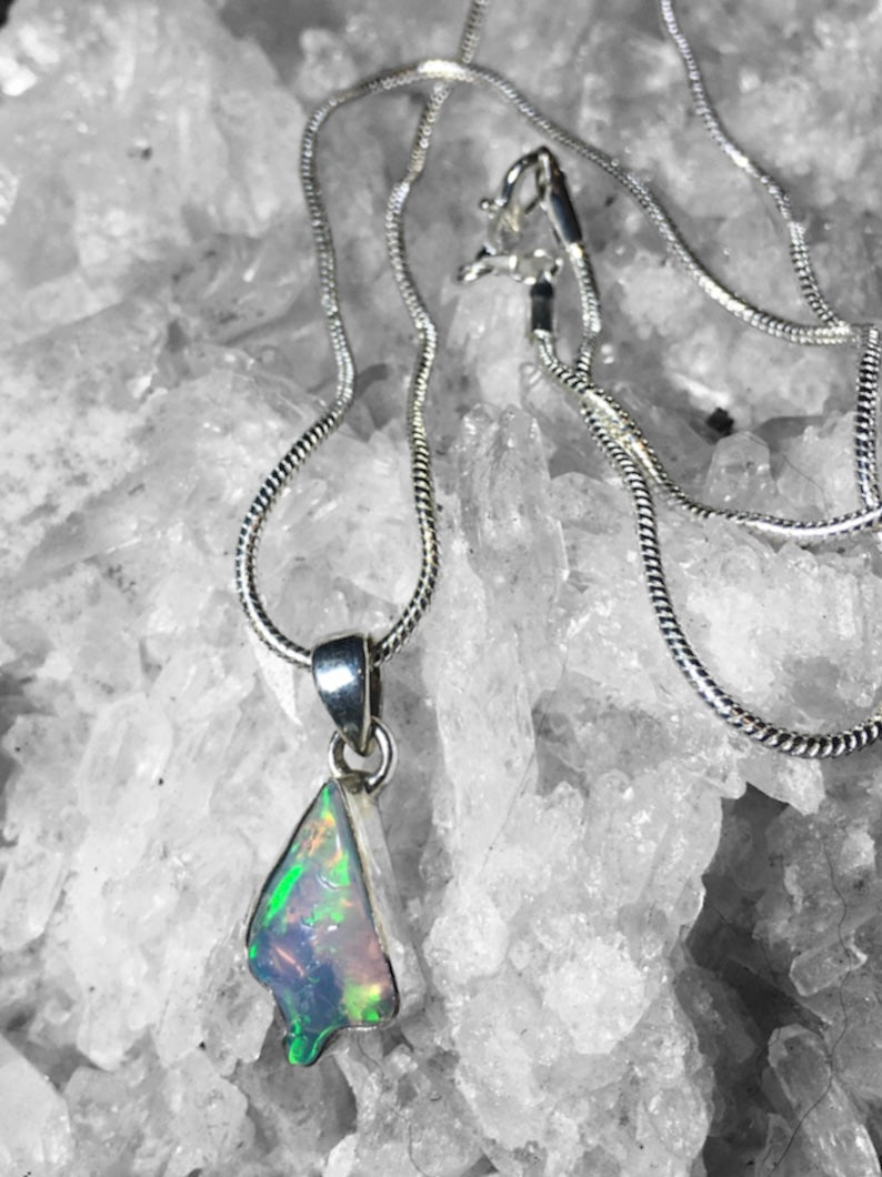 Gorgeous Estate Multi Play of Colour Opal Pendant