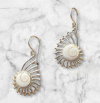 Ammonite Design Shiva Shell Earrings