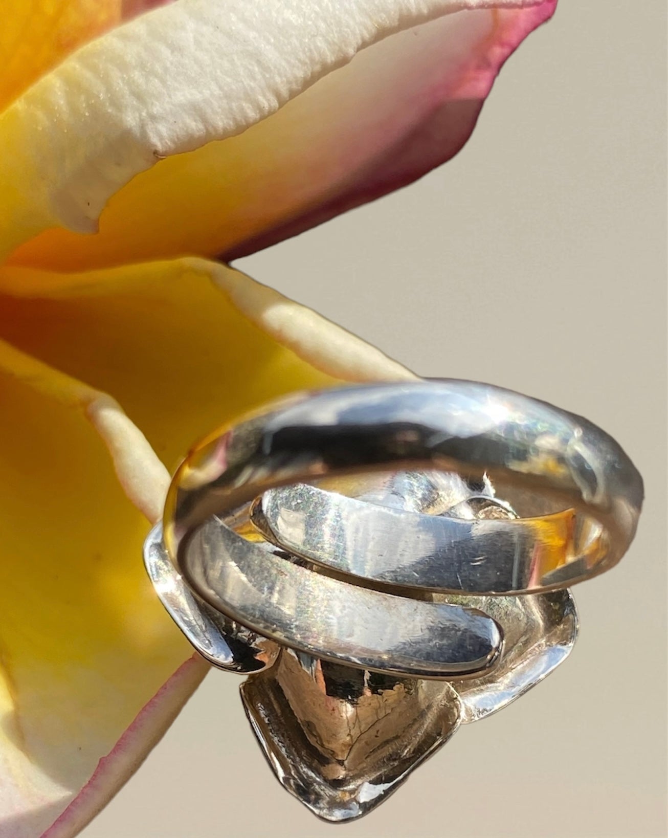 Lotus Flower Sterling Silver Ring