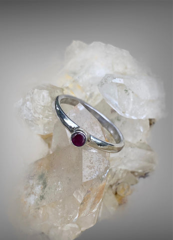 Handmade Ruby Solitaire Ring