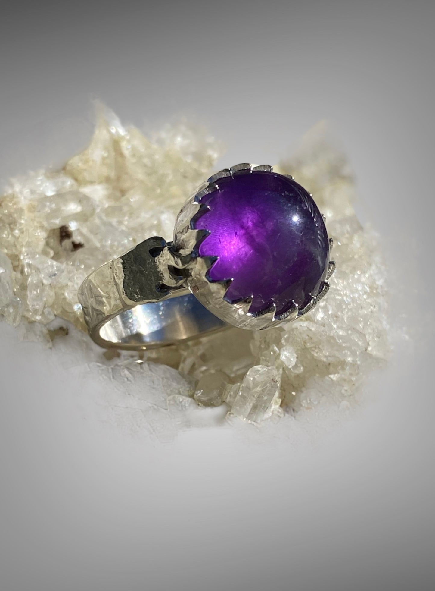 Handmade Amethyst Ring for Taj sold