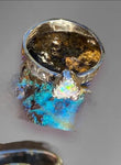 Petite Qld Boulder Opal Ring