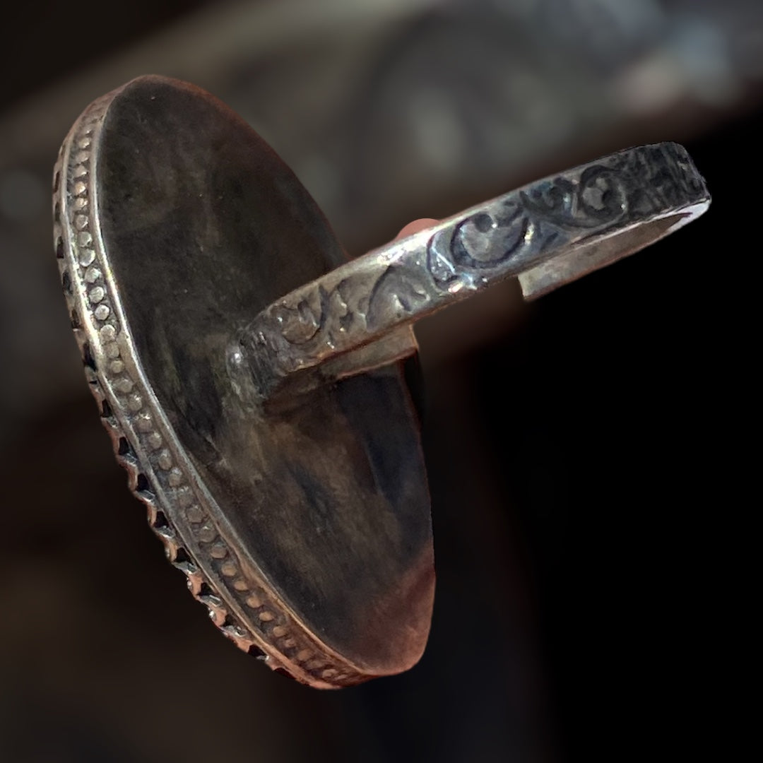 Handmade Moss Agate Ring