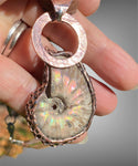 Handcrafted Copper Ammonite Pendant