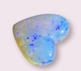 Lightning Ridge Crystal Opal Heart Gold Pendant