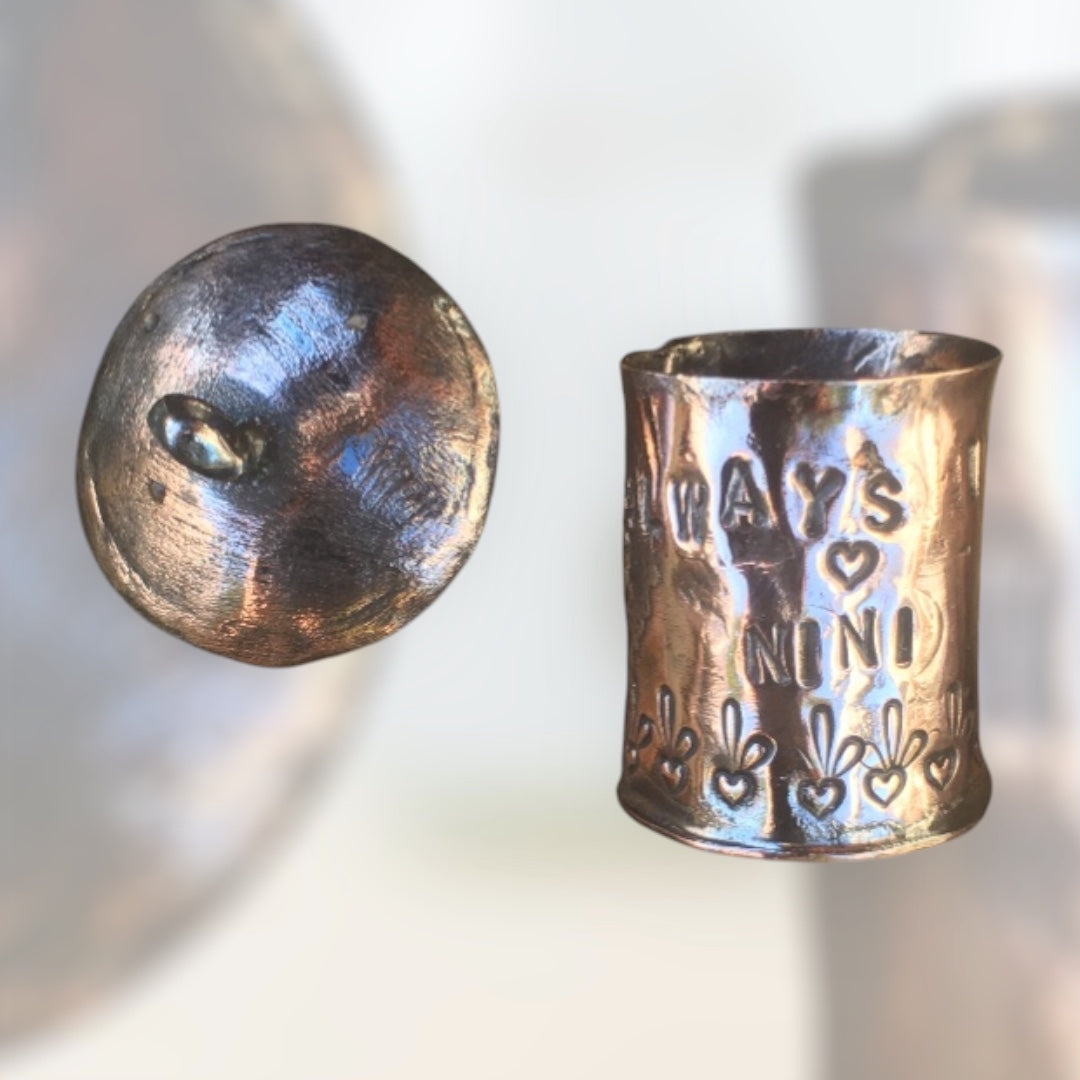 Personalised Copper and Amethyst Keepsake