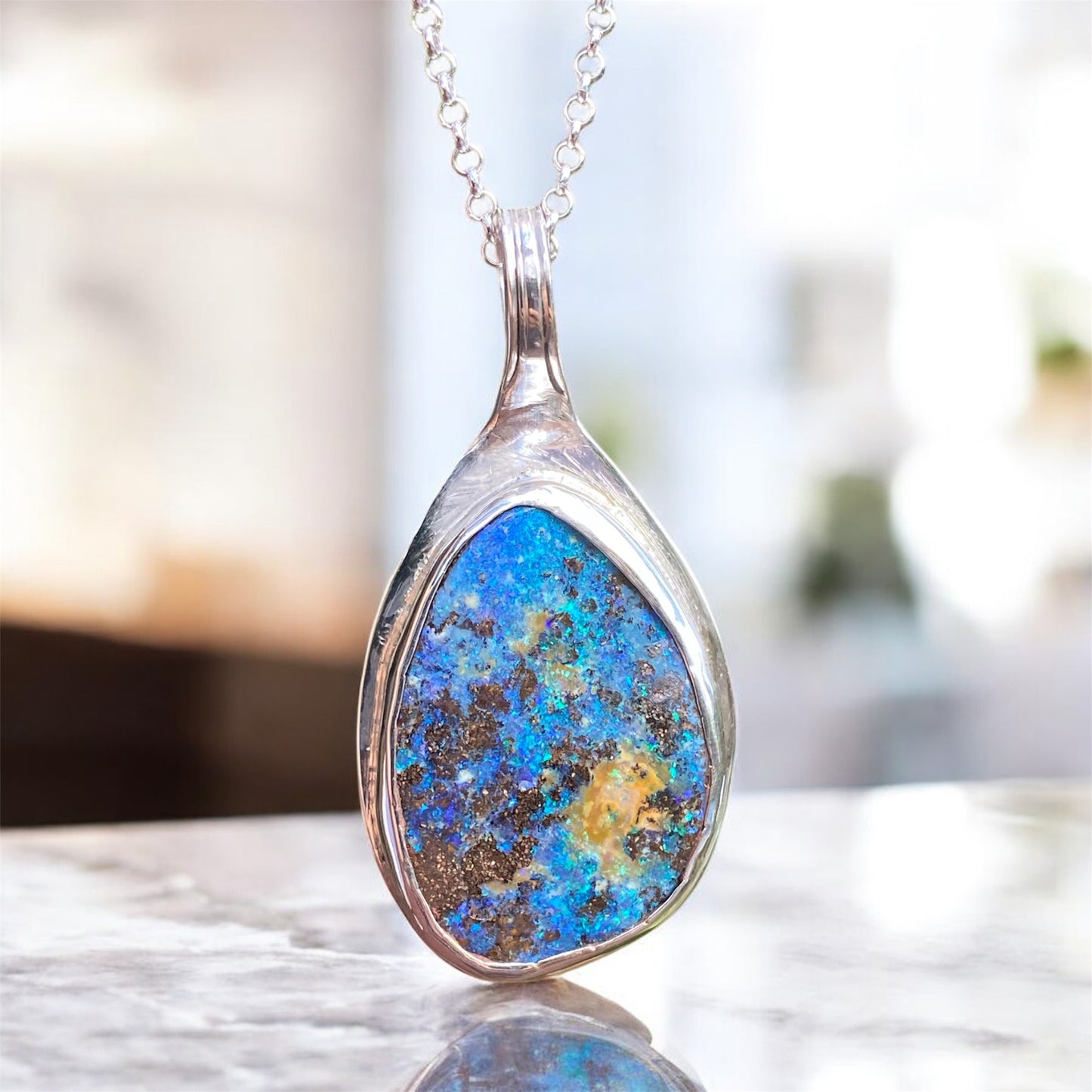 Handmade Custom Opal Pendant sold