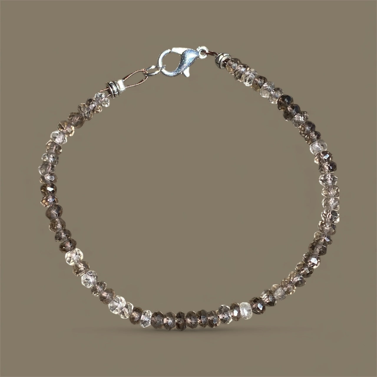 Handmade Faceted Gemstone Bracelet Natural Crystal Beaded Bracelet One of a Kind Jewellery Australia Gift