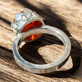 Handmade Orange Zircon Ring
