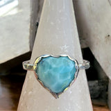 Handmade Larimar Heart Ring