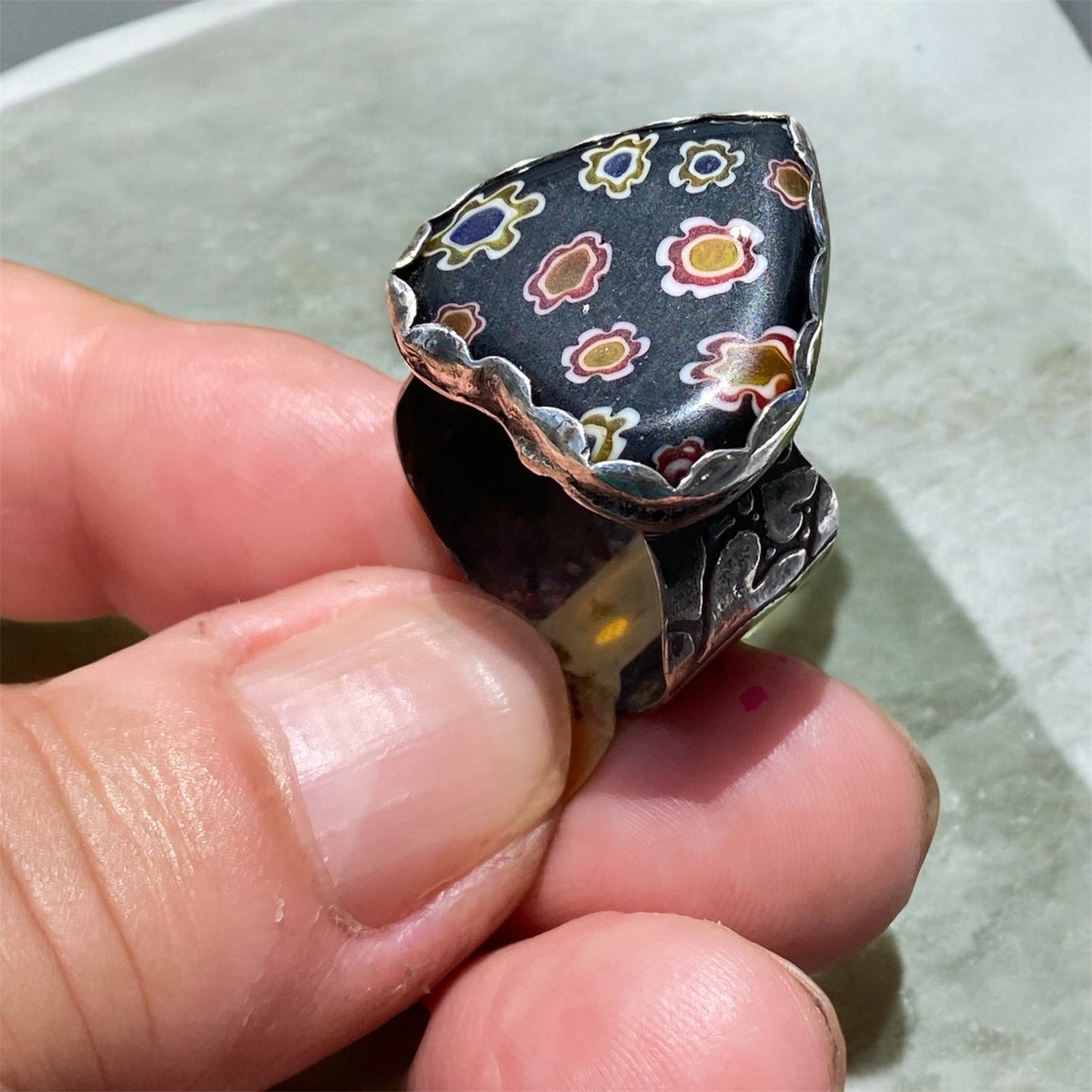 Handmade Millefiori Ring