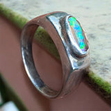 Handmade Australian Pipe Opal Signet Ring